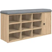 vidaXL Schuhbank 102 x 32 x 50 cm braun / Eiche