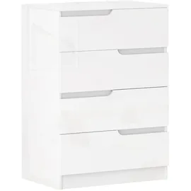 Homcom Schubladenkommode 60 x 85 x 40 cm Weiß