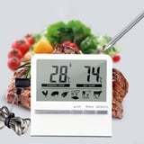 Fleischthermometer für Ofen Kochen, Grill Ofen Thermometer BBQ Küche Backen Sonde Typ Lebensmittelthermometer, Digitales Grillthermometer mit großem LCD-Display