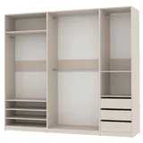 marmex möbel Garderobenschrank TRES SET L Beige/Grau