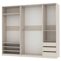 marmex möbel Garderobenschrank TRES SET L Beige/Grau