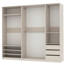 marmex möbel Garderobenschrank TRES SET L Beige/Grau