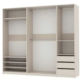 marmex möbel Garderobenschrank TRES SET L Beige/Grau