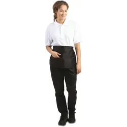 Whites Chefs Clothing Weiße schwarze Limonadenschürze mit Taschen