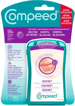 Compeed Herpesbläschen Pflaster Für Lippen Mit Applikator 15 Stück