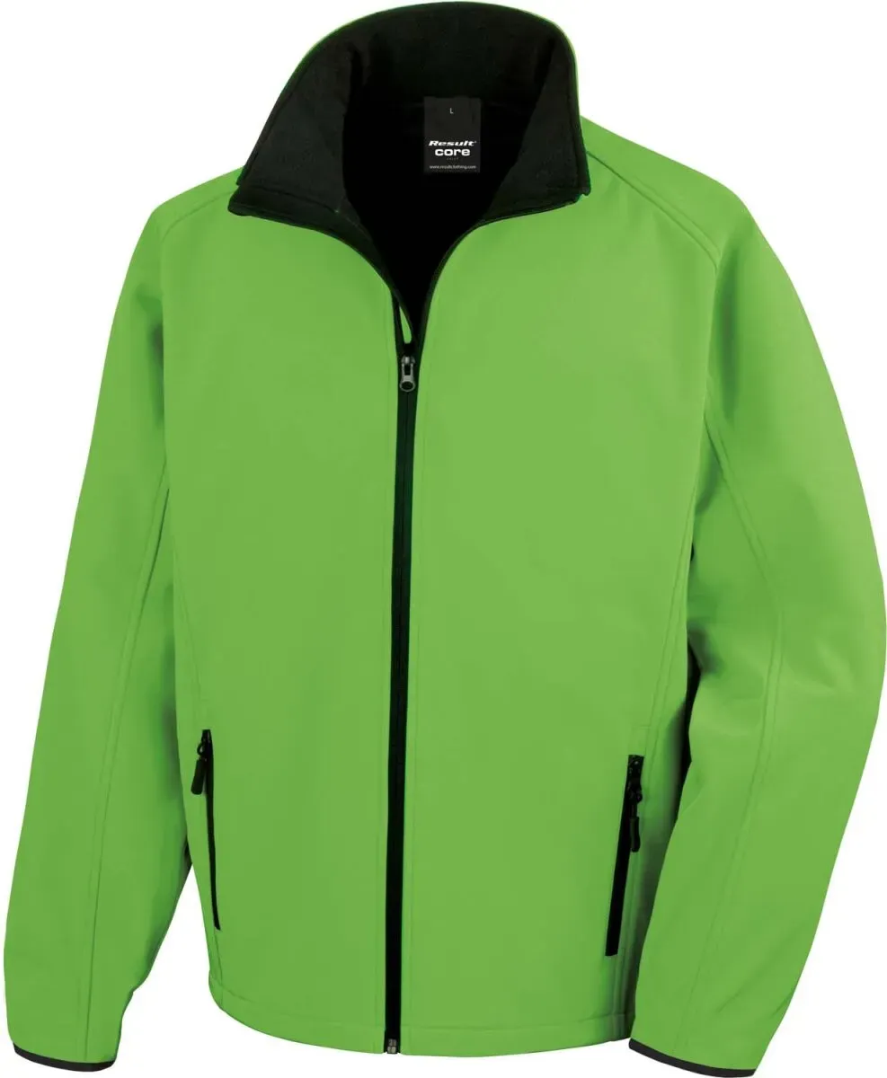 Result Herren 2-Lagen Softshell Jacke 'Printable' Softshell-Jacke R231M vivid green/black L