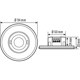 ESYLUX Design-Präsenzmelder rund weiß PD-FLAT EP10427541
