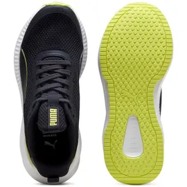 Puma Flyer Lite 3 JR Sneaker, New Navy-Lemon Sherbert White, 38