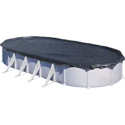 Pool-Abdeckplane GRE "Winterabdeckplane", grau, B:410cm L:610cm, Polyvinylchlorid (PVC), Planen, für Stahlwandpools