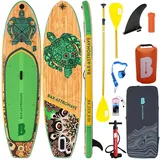 BAX ASTRONAVE Aufblasbares Stand-Up-Paddle-Board – 3,5 m x 81,3 x 15,2 cm, SUP-Paddle-Board, stabil für Erwachsene, mit langlebigem Zubehör, Rucksackpumpe, verstellbare Leine, Paddel-Reparatur-Set