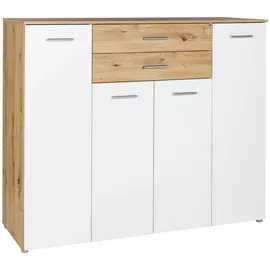 Home Affaire Highboard Prato 156 x 123 x 39 cm Beige / Weiß