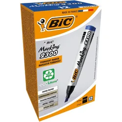 BiC Permanentmarker Marking 2300 Keilspitze blau Packung mit 12 Stück