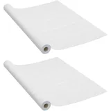 vidaXL Möbelfolien Selbstklebend 2 Stk. Weißes Holz 500x90 cm