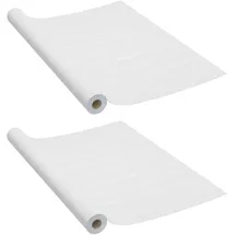 vidaXL Möbelfolien Selbstklebend 2 Stk. Weißes Holz 500x90 cm