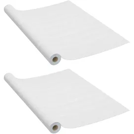 vidaXL Möbelfolien Selbstklebend 2 Stk. Weißes Holz 500x90 cm