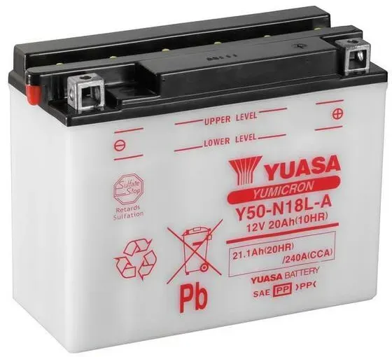 YUASA Y50-N18L-A Batterie ohne Säurepack