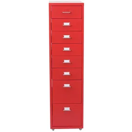 Mendler Boston Rollcontainer 110x28x41 cm rot