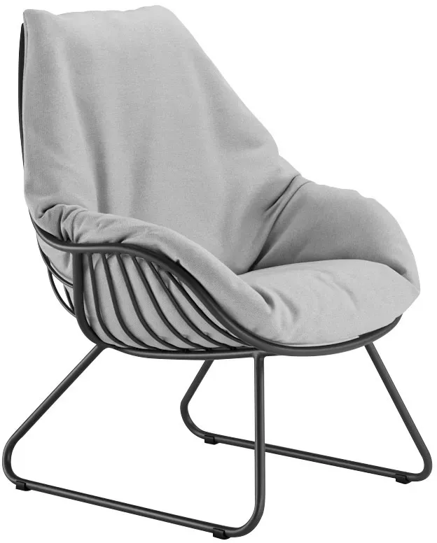 Lounge Sessel Chill - 301 - weiß standard 626 - anthracite