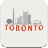 Toronto Minimalist Travel Kanada Amerika Untersetzer aus Kork, 6 Stück (95 x 95 mm)