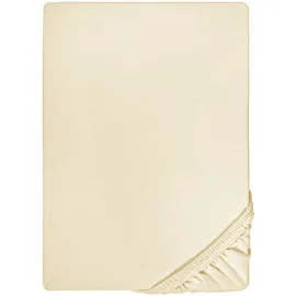 biberna 0077641 Jersey-Elastic-Topper 180 x 200 - 200 x 220 cm champagner