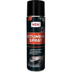 MEM Bitumen-Spray, Zur Abdichtung und für kleinere Reparaturen, Für verschiedene Untergründe, Schnelltrocknend, Schwarz, 500 ml