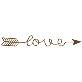 Rayher Schriftzug Love, 24 x 3,2 cm x 0,2 cm, Wanddekoration Schriftzug Liebespfeil, 46199616