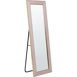Beliani Stehspiegel, Pink, Gold, Textil, Rechteckig, 50x150x33 cm