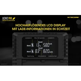 Nitecore UCN2 Pro Doppel Charger für Canon LP-E6