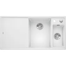 Blanco Axia III 6 S rechts weiß + Excenterbetätigung + InFino + Holzschneidbrett