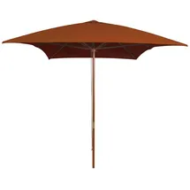 vidaXL Sonnenschirm mit Holzmast 200 x 300 cm terrakotta