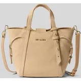Handtasche mit Label-Applikation Modell 'Pretty Wonder Suede S', Sand, 1