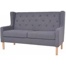 vidaXL Sofa 2-Sitzer Stoff Grau