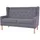 vidaXL Sofa 2-Sitzer Stoff Grau