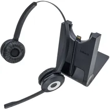 JABRA Pro 920 Duo DECT Kabelloses On-Ear Stereo Headset Schwarz/Silber