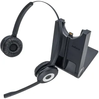 JABRA Pro 920 Duo DECT Kabelloses On-Ear Stereo Headset Schwarz/Silber
