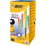BIC 893582 M10 Original Ultracolors Kugelschreiber, einziehbar, Blau, 50 Stück (1er Pack)