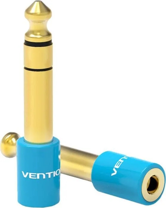 Vention Audio Adapter VAB-S01-L, Jack 3.5mm to Jack 6.5mm, Audio Adapter, Blau