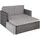 Tectake Korfu Rattan Lounge Variante 2 grau