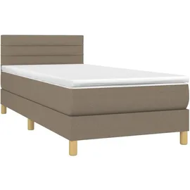 vidaXL Boxspringbett 100 x 200 cm Taupe