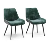 Vicco Vicco, Esszimmerstuhl Eleganza, Grün, 2er Set