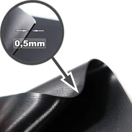 Aquagart Teichfolie PVC 2m x 8m 0,5mm schwarz Folie für den Gartenteich