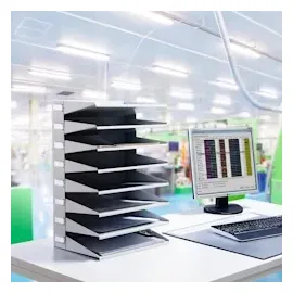 Durable Sortierstation schwarz mit 8 Fächer