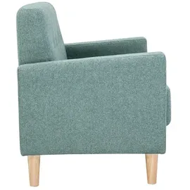 miliboo Couch Stoff 2-Sitzer Graugrün