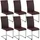 Tectake tectake® Schwingstühle Kunstleder 6er Setbraun
