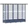 vidaXL Hochbeet mit Rankgitter und Dach 202,5 x 40 x 123 cm Grau