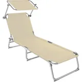 Tectake tectake® Gartenliege, klappbar, 4-fach verstellbare Rückenlehne, 190 x 68 x 28 cm