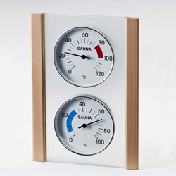 Infraworld Klimamessstation mit Glas-Holzrahmen in Fichte
