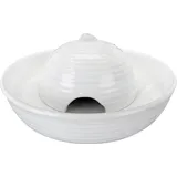 TRIXIE Trinkbrunnen Vital Flow Mini, Keramik, 0,8 l / Ø 24 x 10 cm, weiß