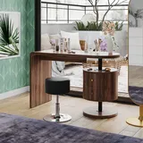 Vicco Schminktisch Lara Eiche rustikal 120 cm mit Hocker