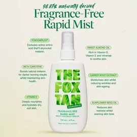 The Fox Tan Fragrance Free Rapid Tanning Mist 120 ml